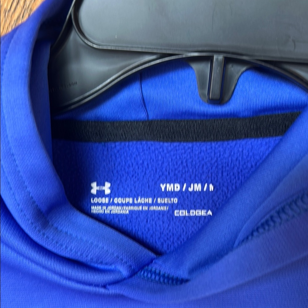 Youth Under Armour Blue Sweatshirt Hoodie - Picture 7 of 7
